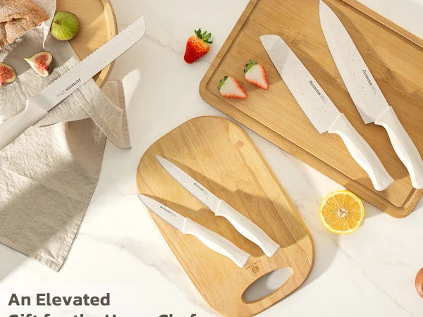 15 Pieces Kitchen Knife Sets with Anti-Rust Coating