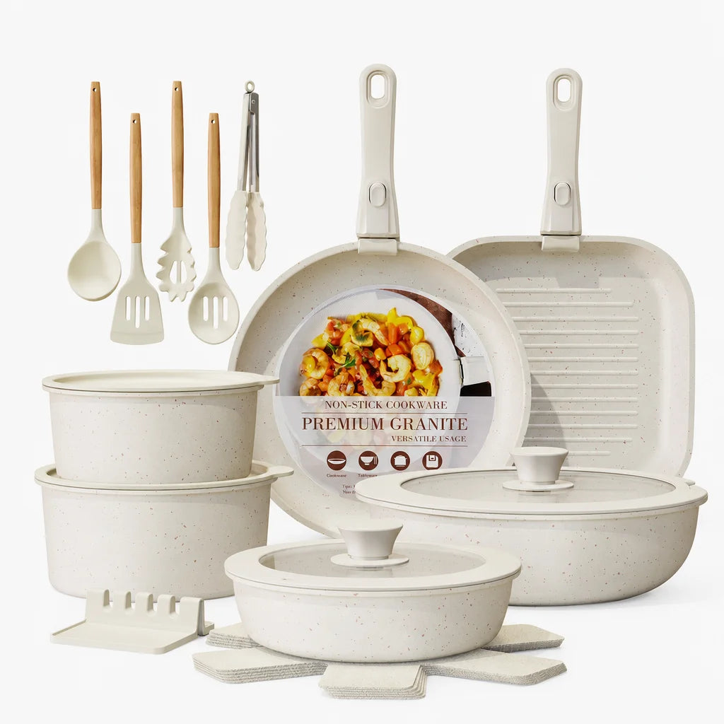 23-Pc Detachable Handle Cookware Set