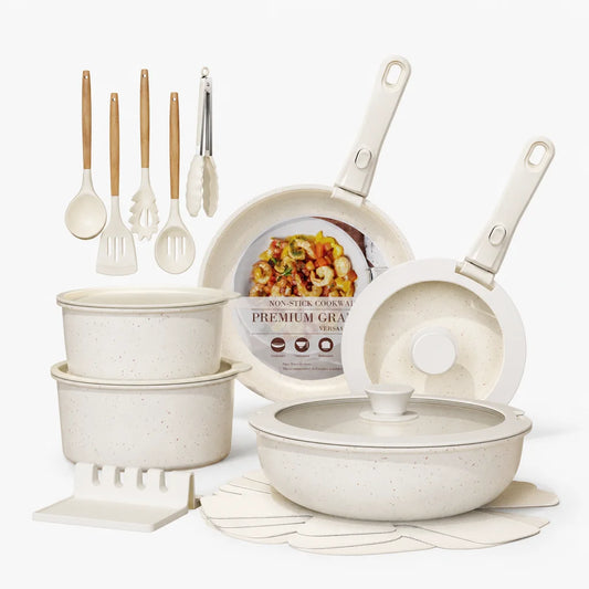 21-Piece Detachable Cookware Set