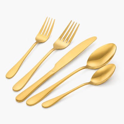 Astercook Silverware Set Food-Grade Stainless Steel-Gold