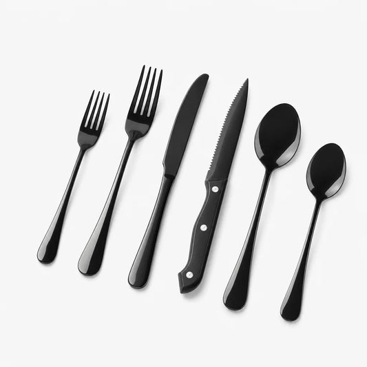 Astercook Silverware Set Food-Grade Stainless Steel-Blcak
