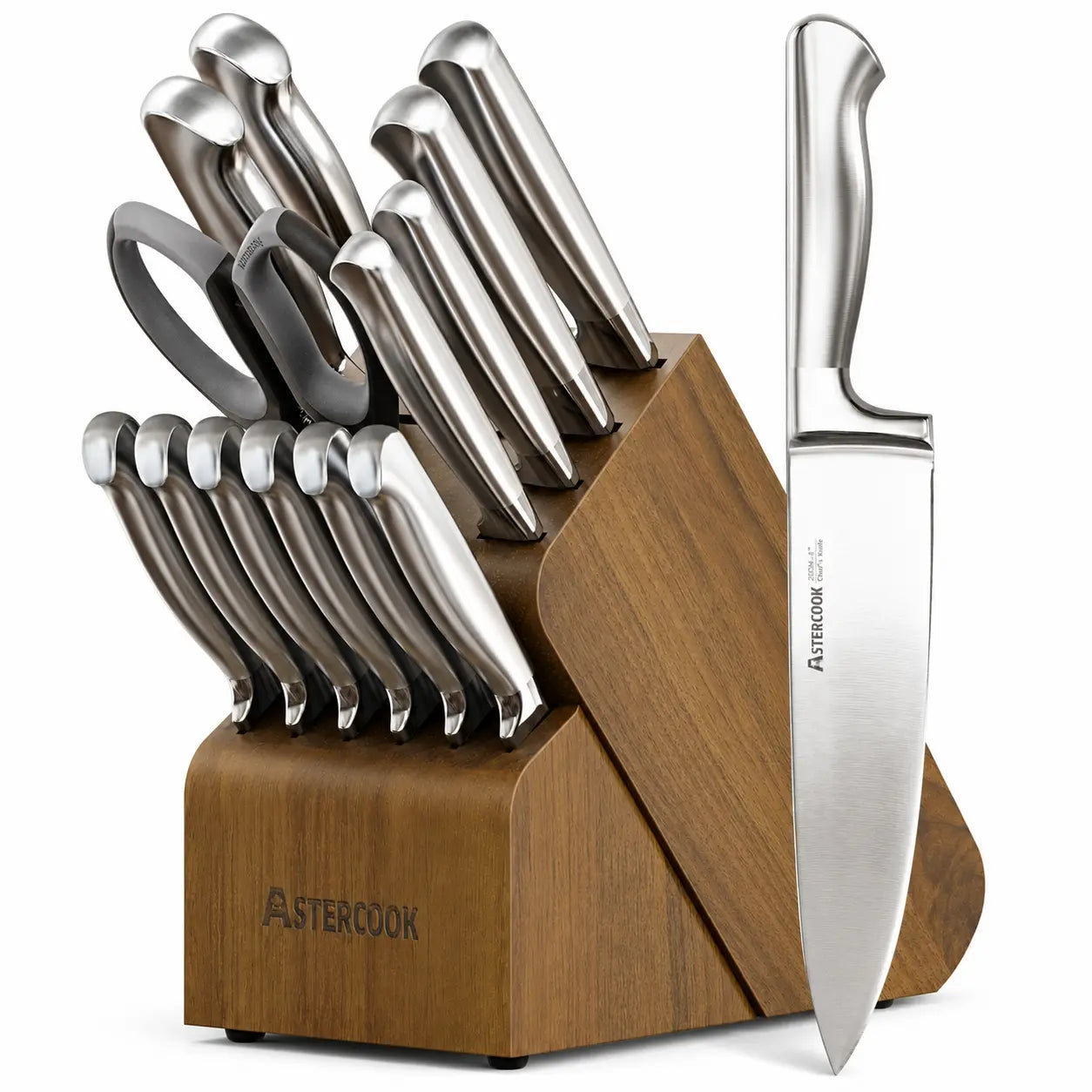15-Pc One-Piece Steel Knife Set