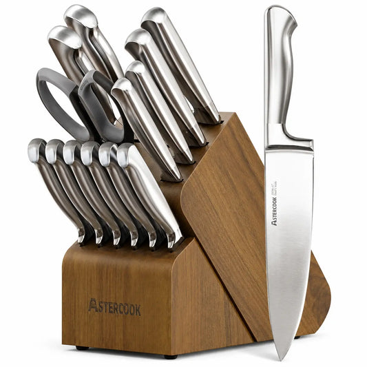 15-Pc One-Piece Steel Knife Set