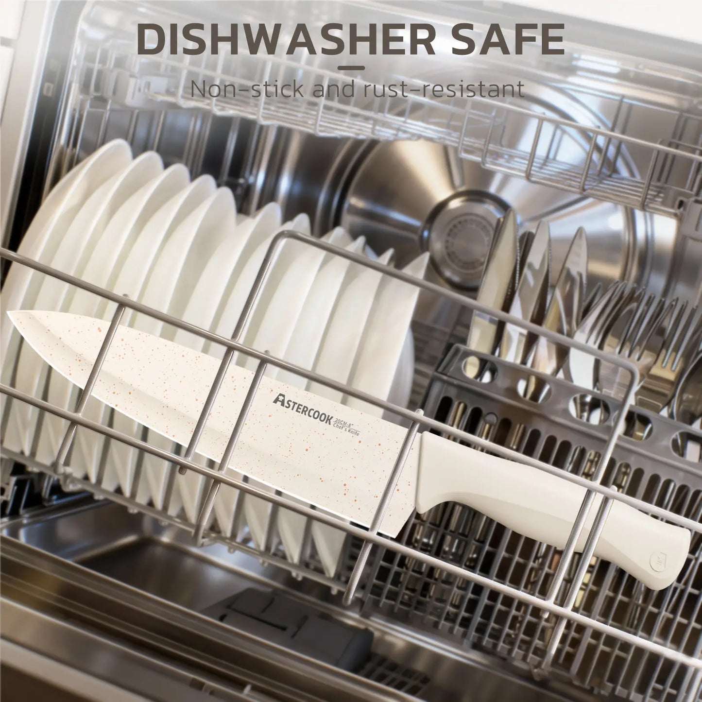 15 Pieces Kitchen Knife Sets with Anti-Rust Coating