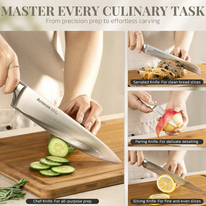 6-Pc Retro Cream Knife Set
