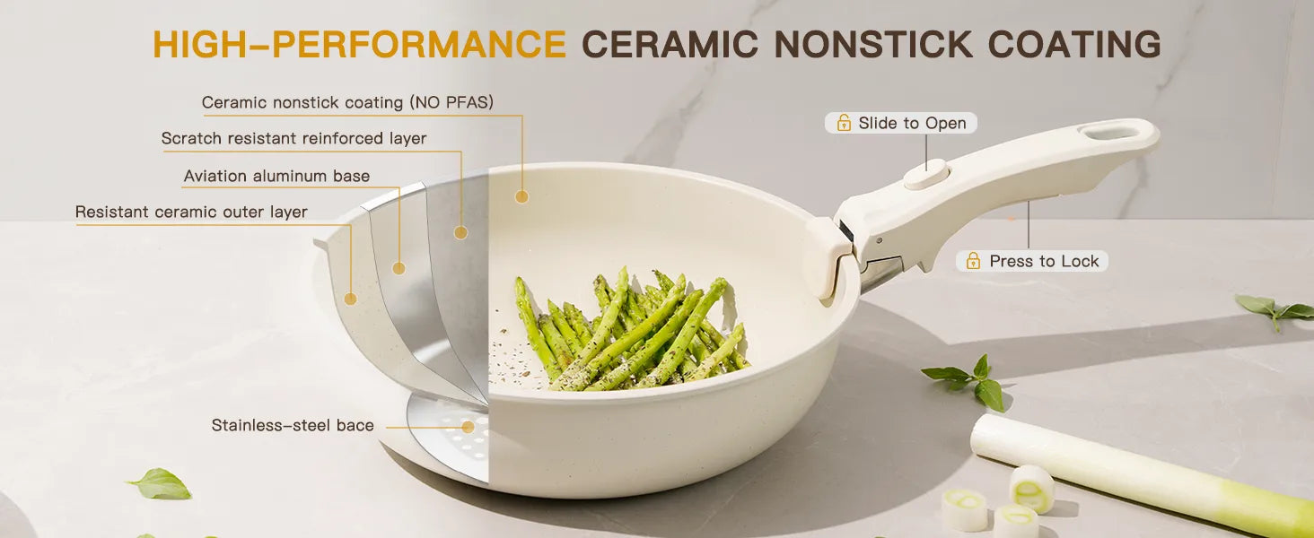 23-Pc Detachable Handle Cookware Set