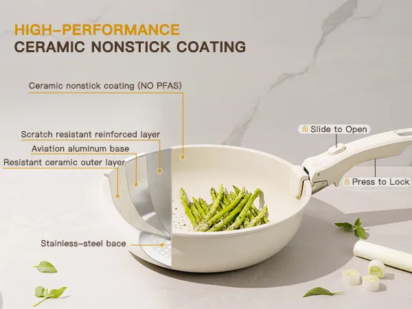 21-Piece Detachable Cookware Set