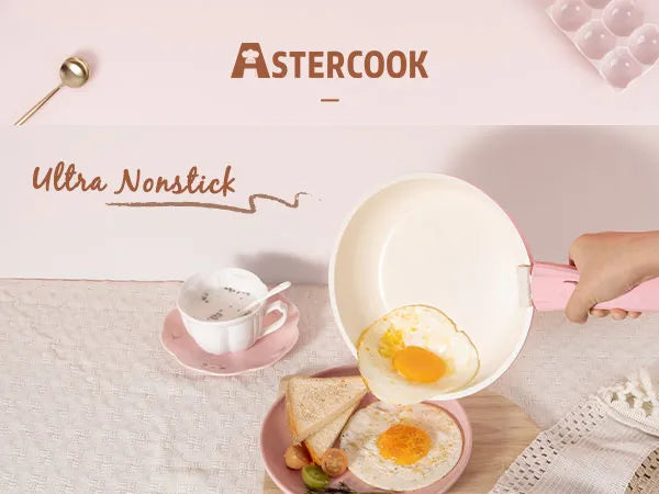 21-Pc Detachable Pink Cookware Set