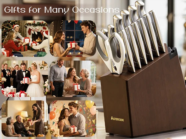15-Piece Full Tang Knife Set