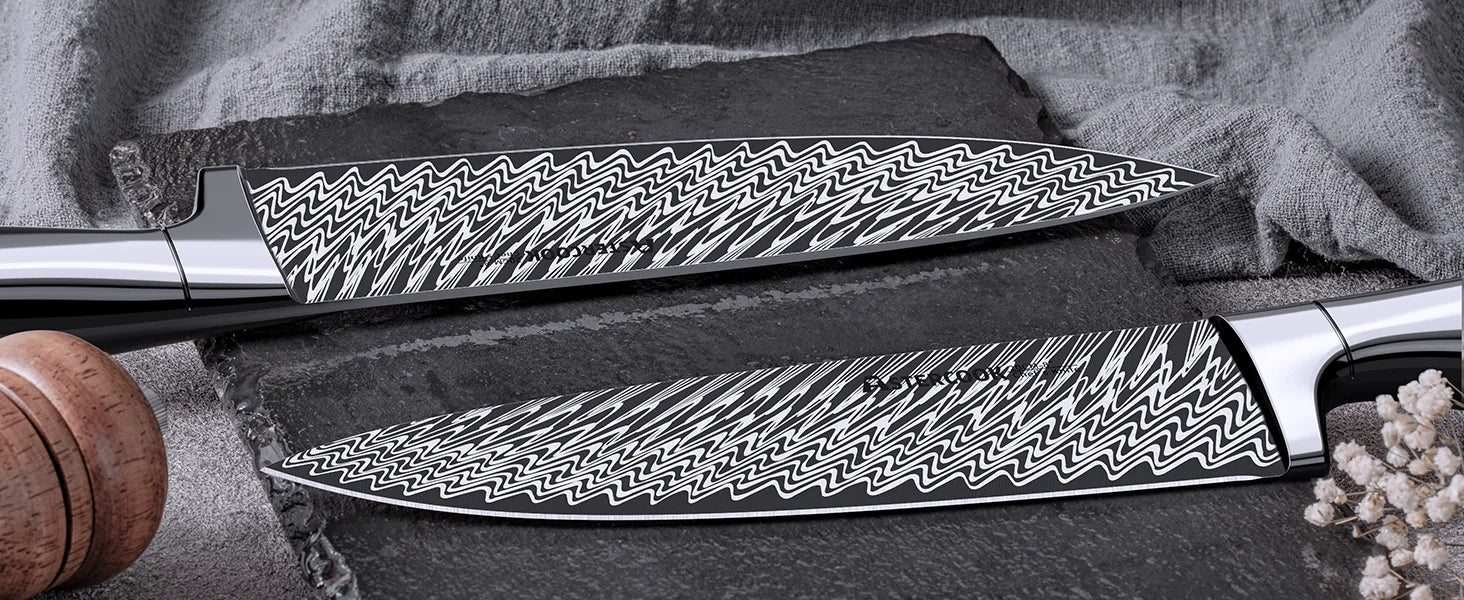 21-Piece Full Tang Knife Set - Silver