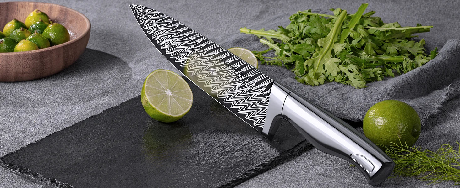 21-Piece Full Tang Knife Set - Silver