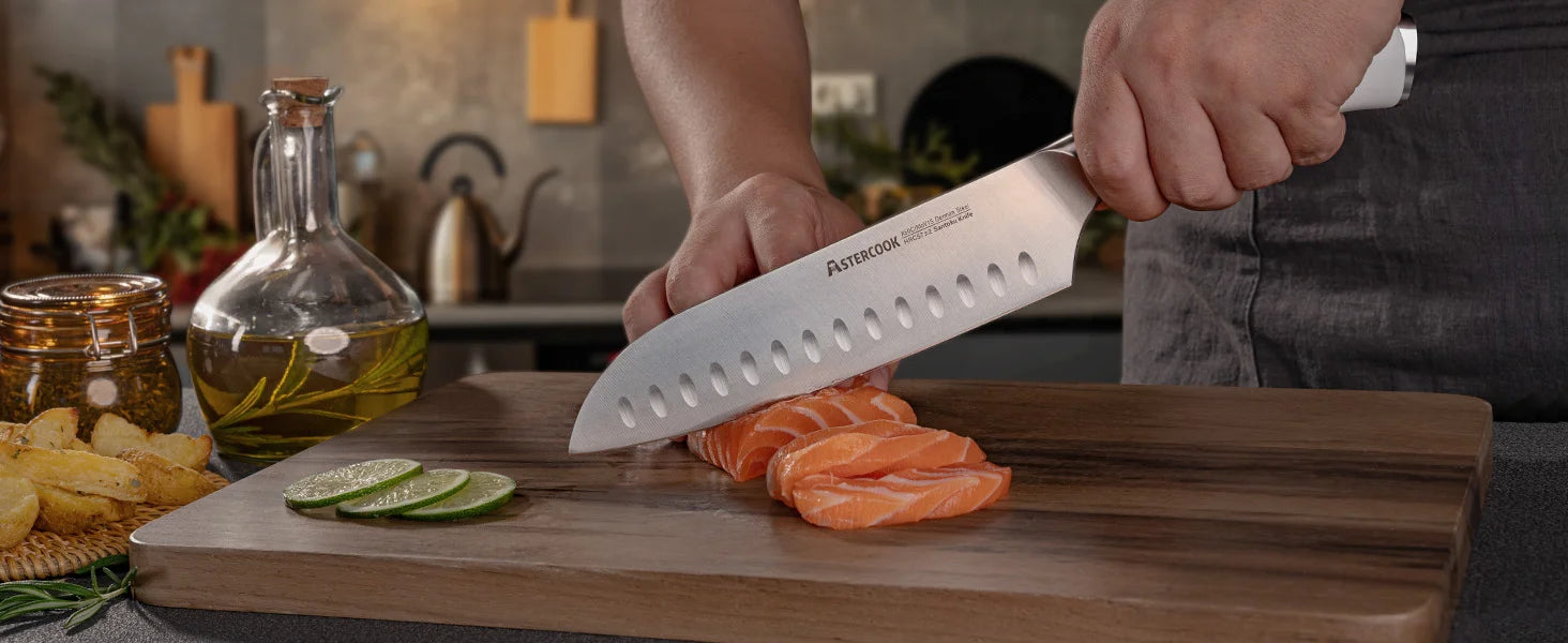 14-Piece Full Tang Knife Set - White