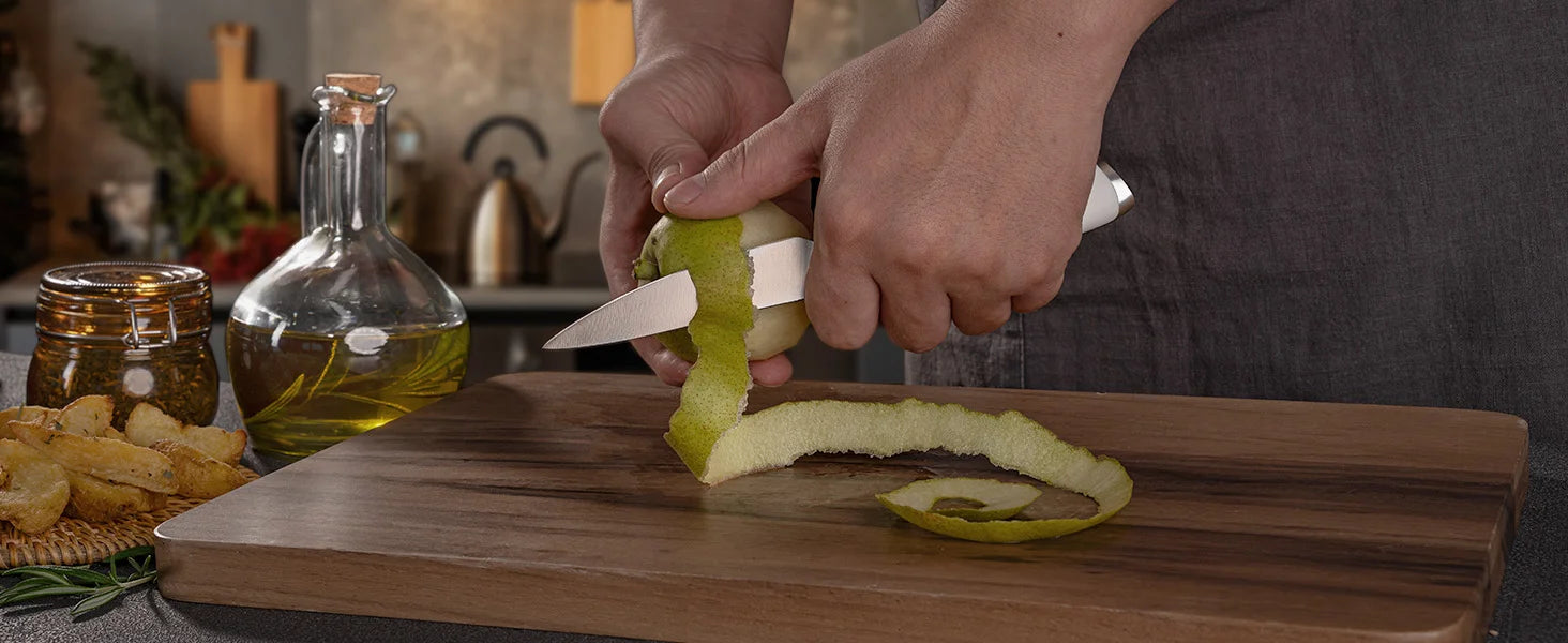14-Piece Full Tang Knife Set - White