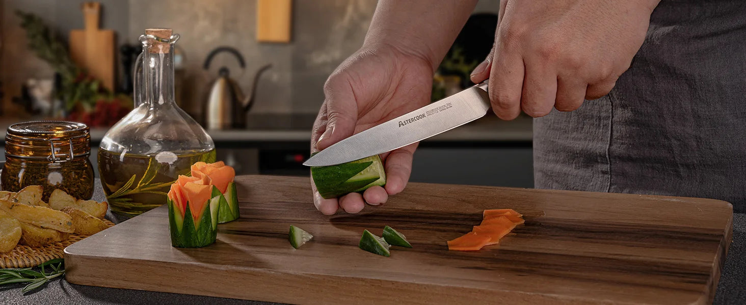 14-Piece Full Tang Knife Set - White