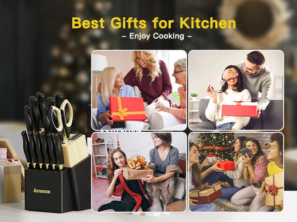 Luxury 14-Piece Gold Titanium Set-Black
