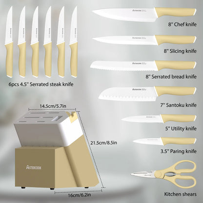 Professional 15-Pc German Steel Set -Yellow