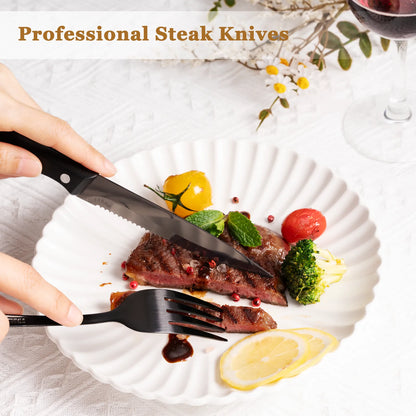 Astercook Silverware Set Food-Grade Stainless Steel-Blcak