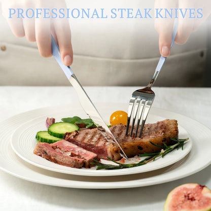 Astercook Silverware Set Food-Grade Stainless Steel-Blue