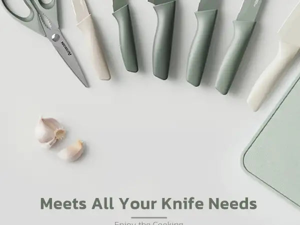 13 Pieces Kitchen Knives Set-Green