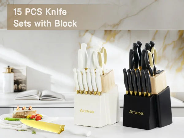Luxury 14-Piece Gold Titanium Set- White
