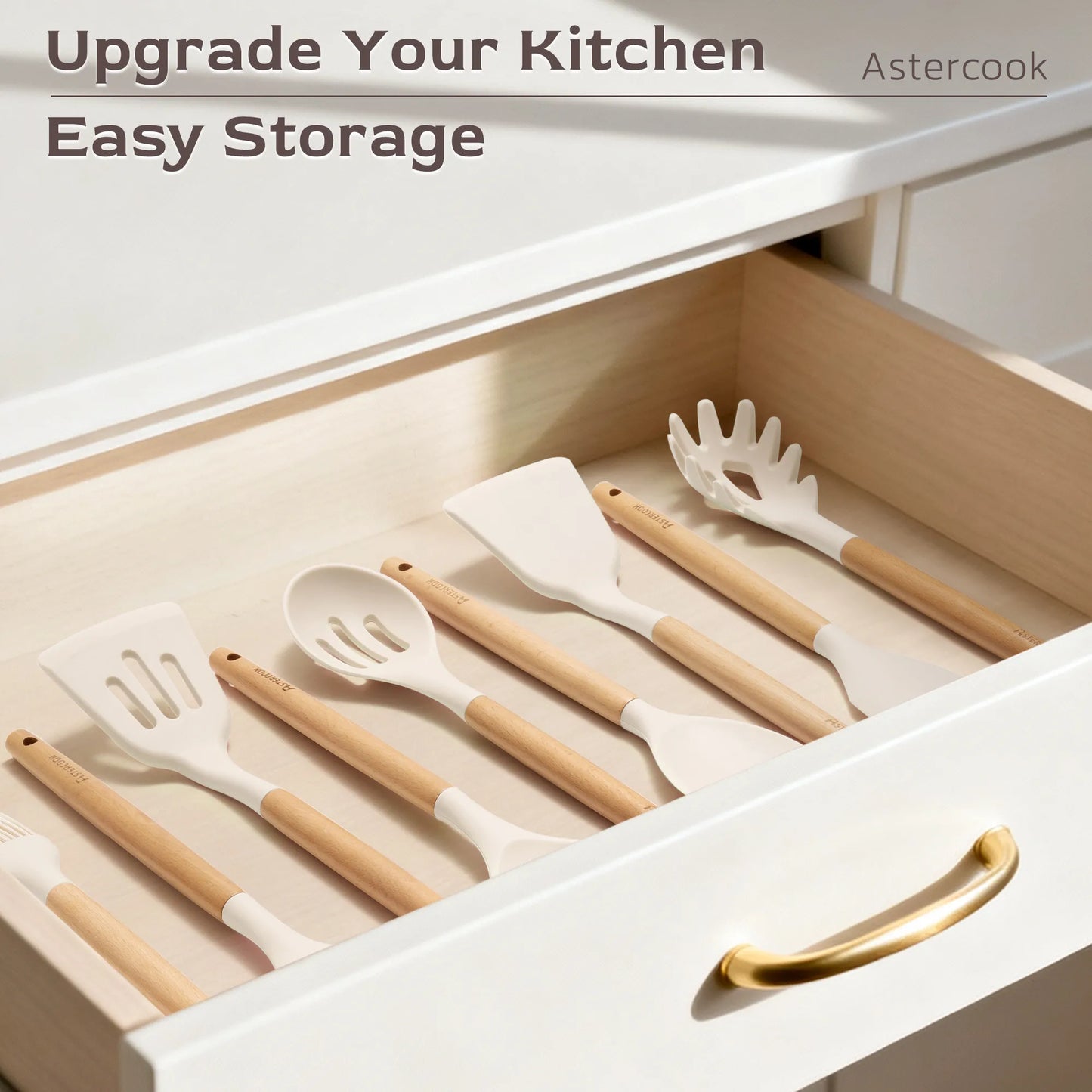 39-Piece Silicone Utensil Collection-White