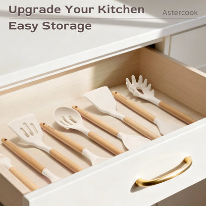39-Piece Silicone Utensil Collection-White