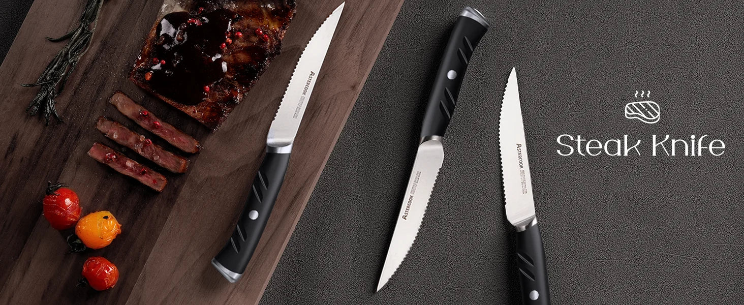 15 Pcs German Stainless Steel Knives Sharp Blade Dishwasher Safe