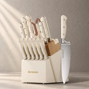 14-Piece Full Tang Knife Set with Sharpener Dishwasher Safe