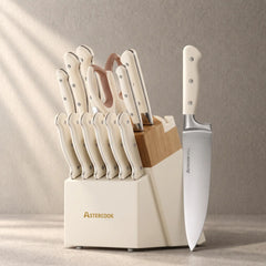 14-Piece Full Tang Knife Set with Sharpener Dishwasher Safe