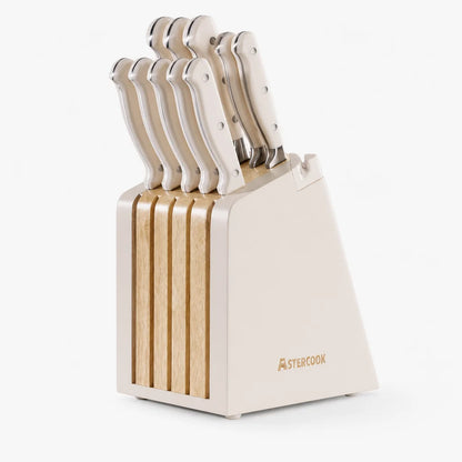 12 Pcs Ultra-Sharp High Carbon Stainless Steel Knife Block Set