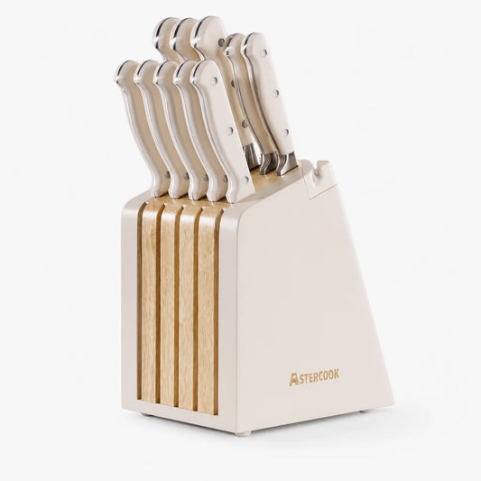 12 Pcs Ultra-Sharp High Carbon Stainless Steel Knife Block Set