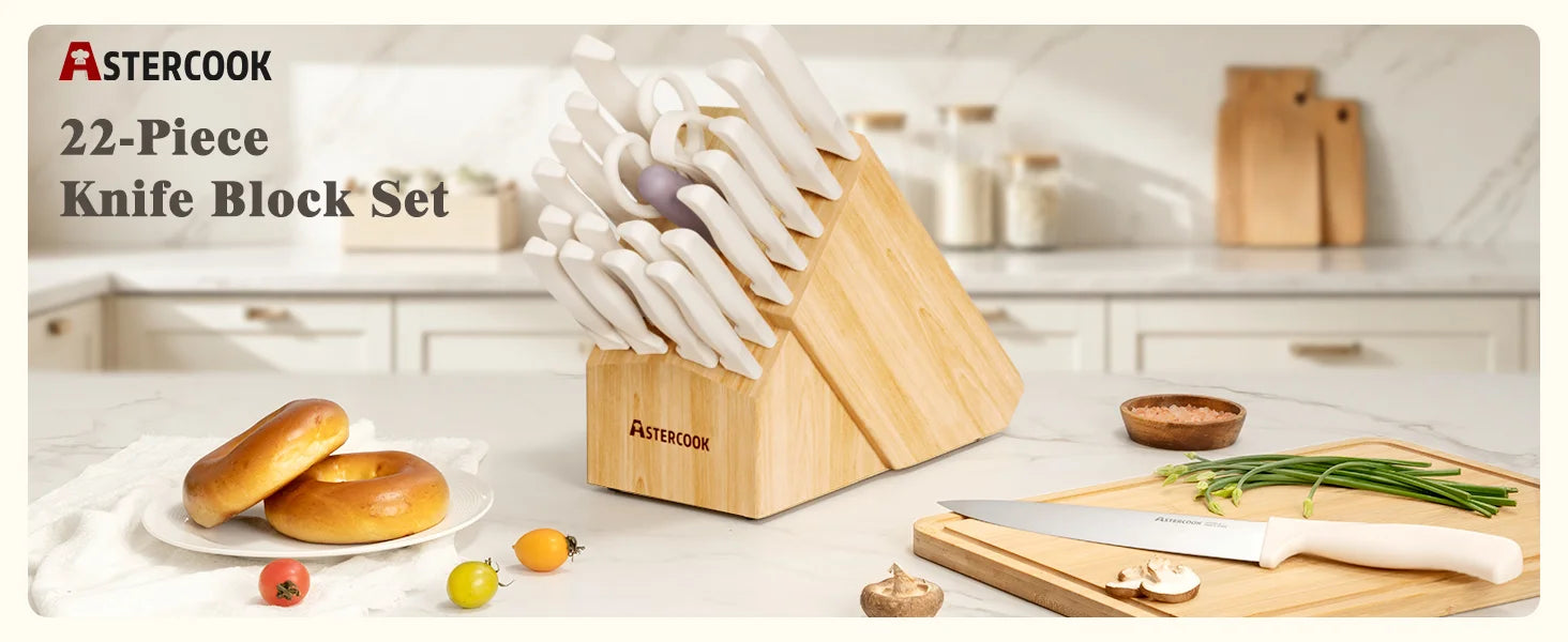 22-Piece Ultra-Sharp High Carbon Stainless Steel Knives