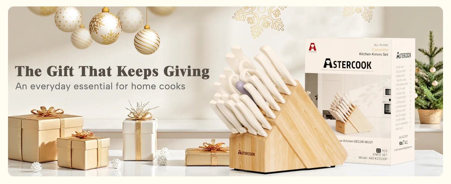 22-Piece Ultra-Sharp High Carbon Stainless Steel Knives