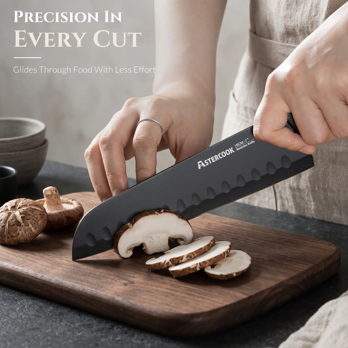 Astercook Knife Set for Kitchen with Block and Sharpener 21pcs