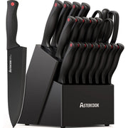 Astercook Knife Set for Kitchen with Block and Sharpener 21pcs