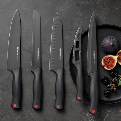 Astercook Knife Set for Kitchen with Block and Sharpener 21pcs