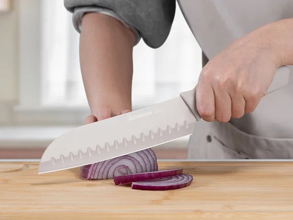 7 Pieces Kitchen Knives Set with Healthy Anti-Rust Coating Morandi