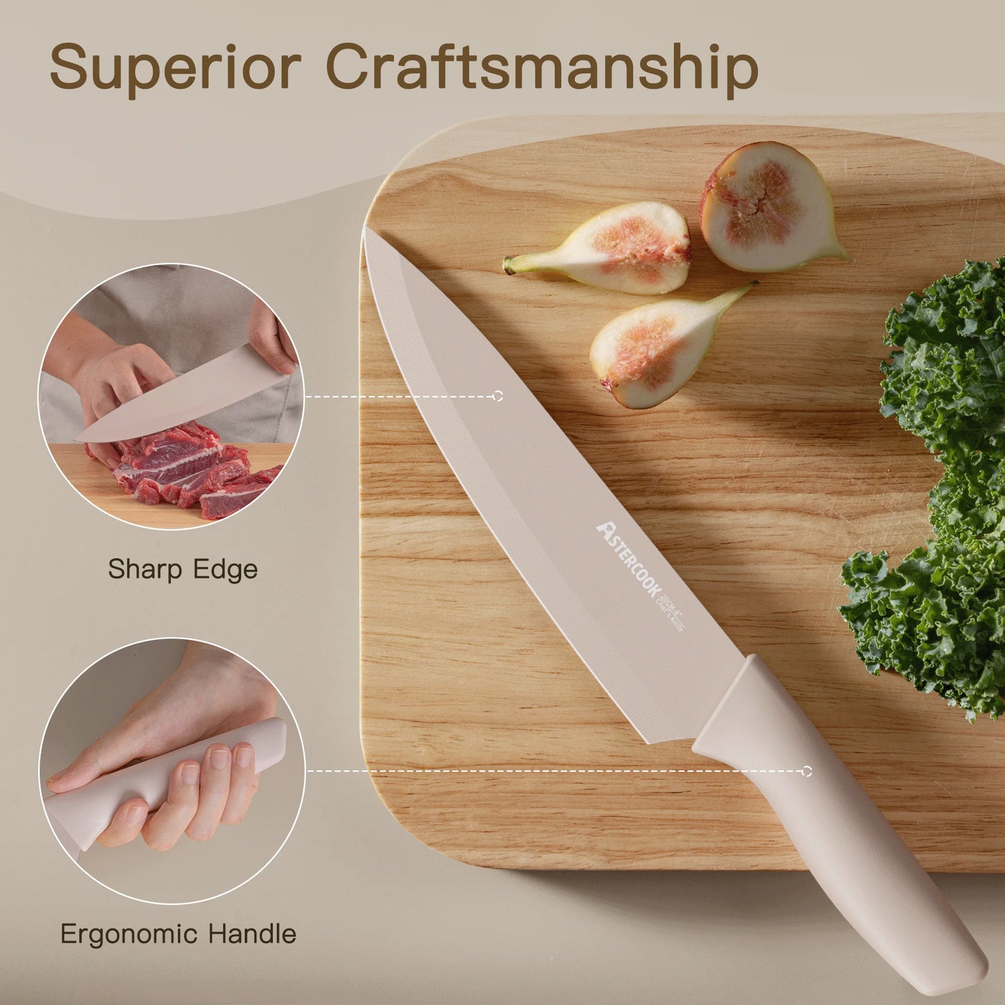7 Pieces Stainless Steel Chef Knife Sets