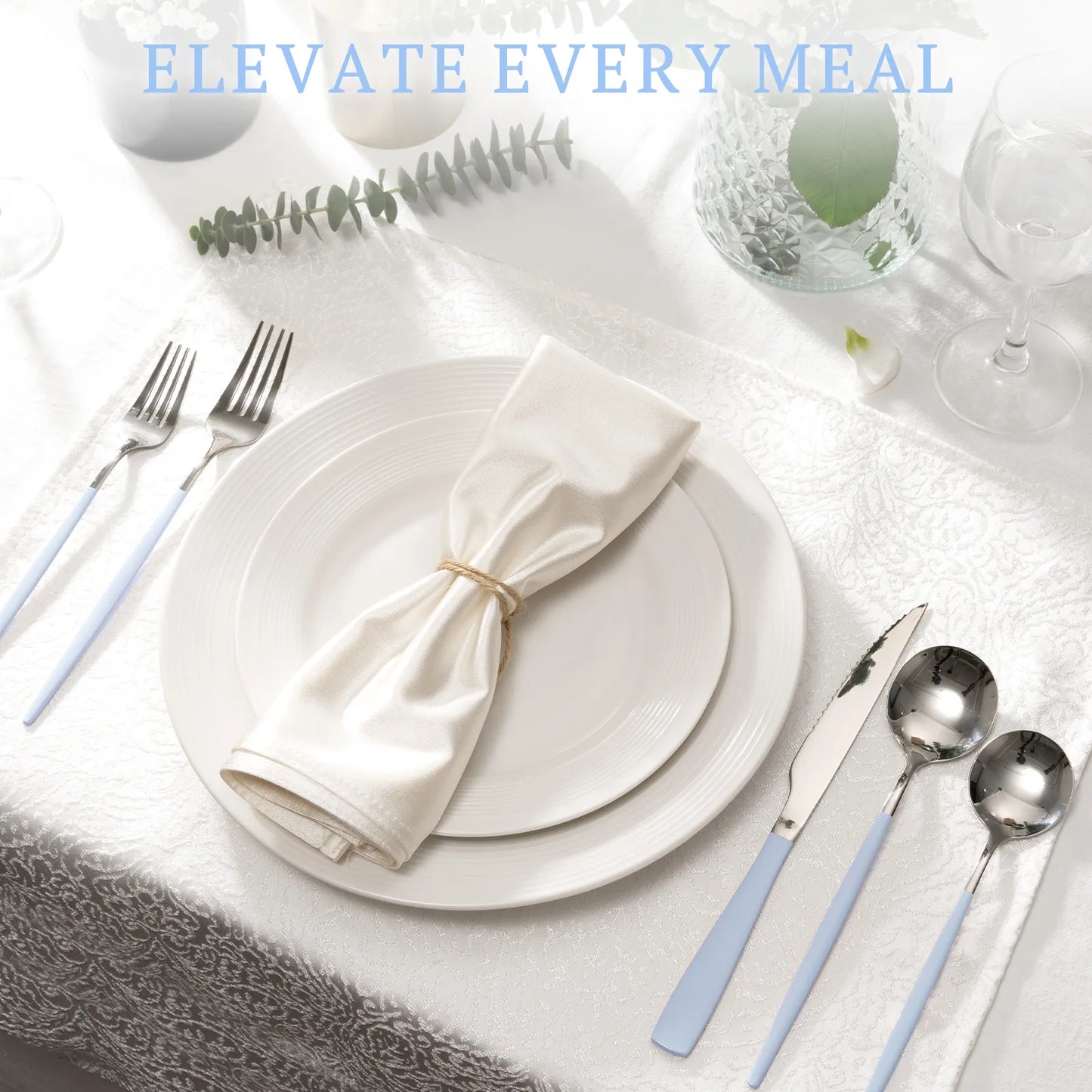 Astercook Silverware Set Food-Grade Stainless Steel-Blue