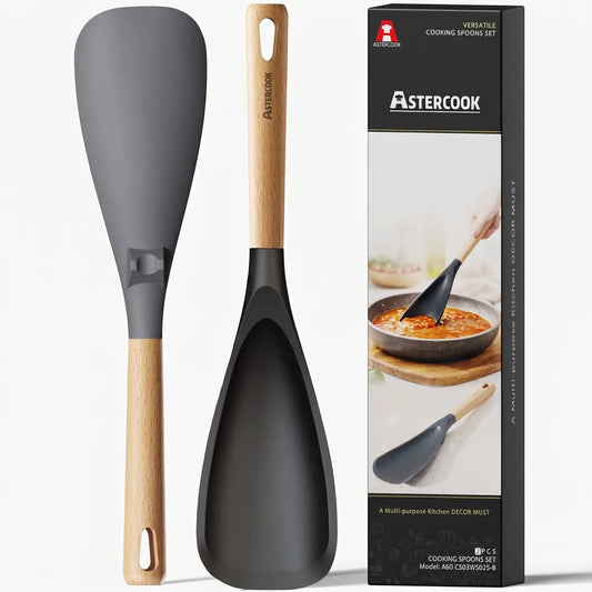 2-Pc Silicone Spatula Spoon Set