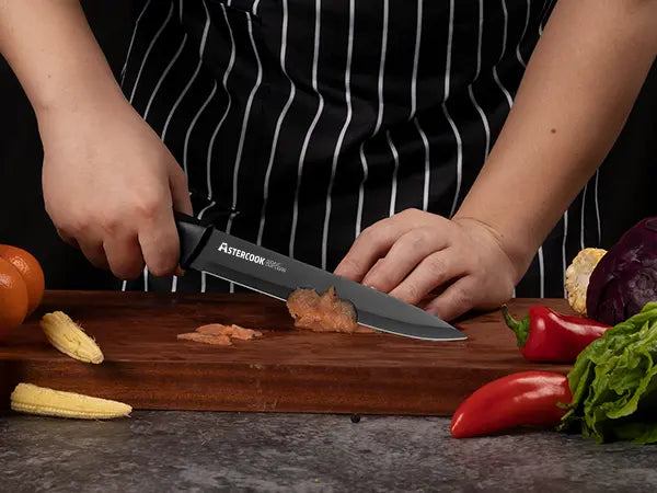 21-Pc Black Knife Set with Built-in Sharpener German Stainless Steel