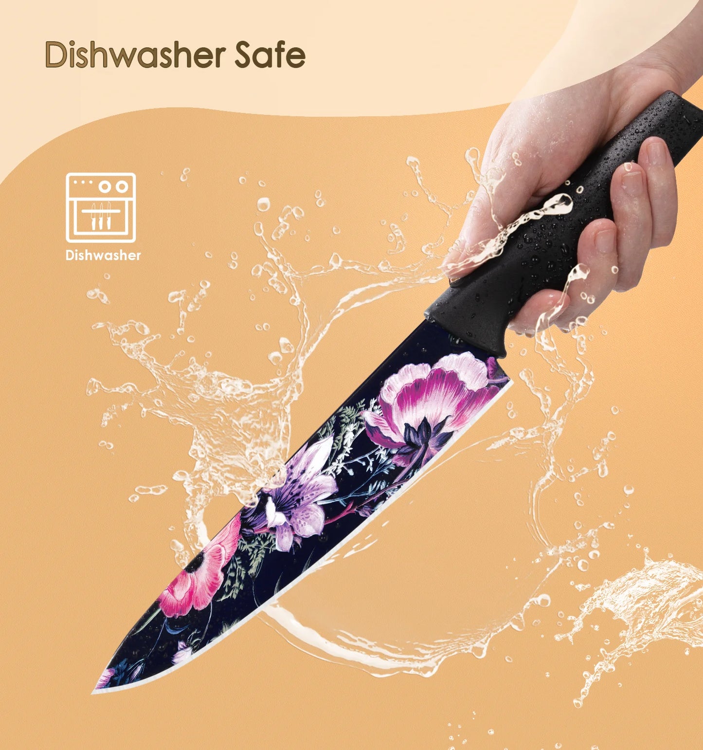 6-Piece Flower Kitchen Knife Set