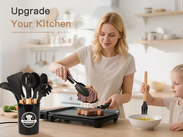 39-Piece Silicone Utensil Collection-Black