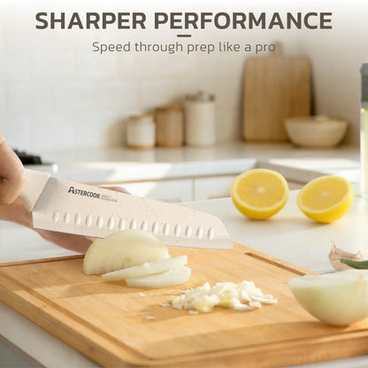 15 Pieces Kitchen Knife Sets with Anti-Rust Coating