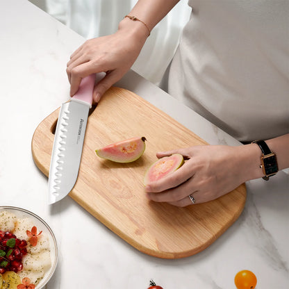 Professional 15-Pc German Steel Knife Set-Pink