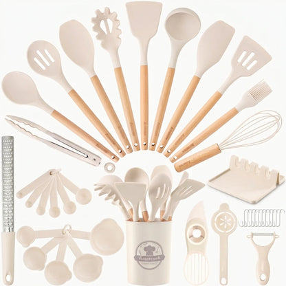 39-Piece Silicone Utensil Collection-White