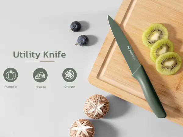 13 Pieces Kitchen Knives Set-Green