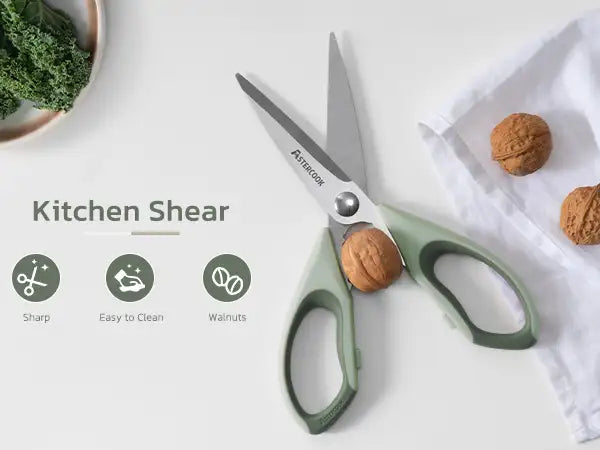 13 Pieces Kitchen Knives Set-Green
