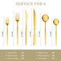 Astercook Silverware Set Food-Grade Stainless Steel-Gold