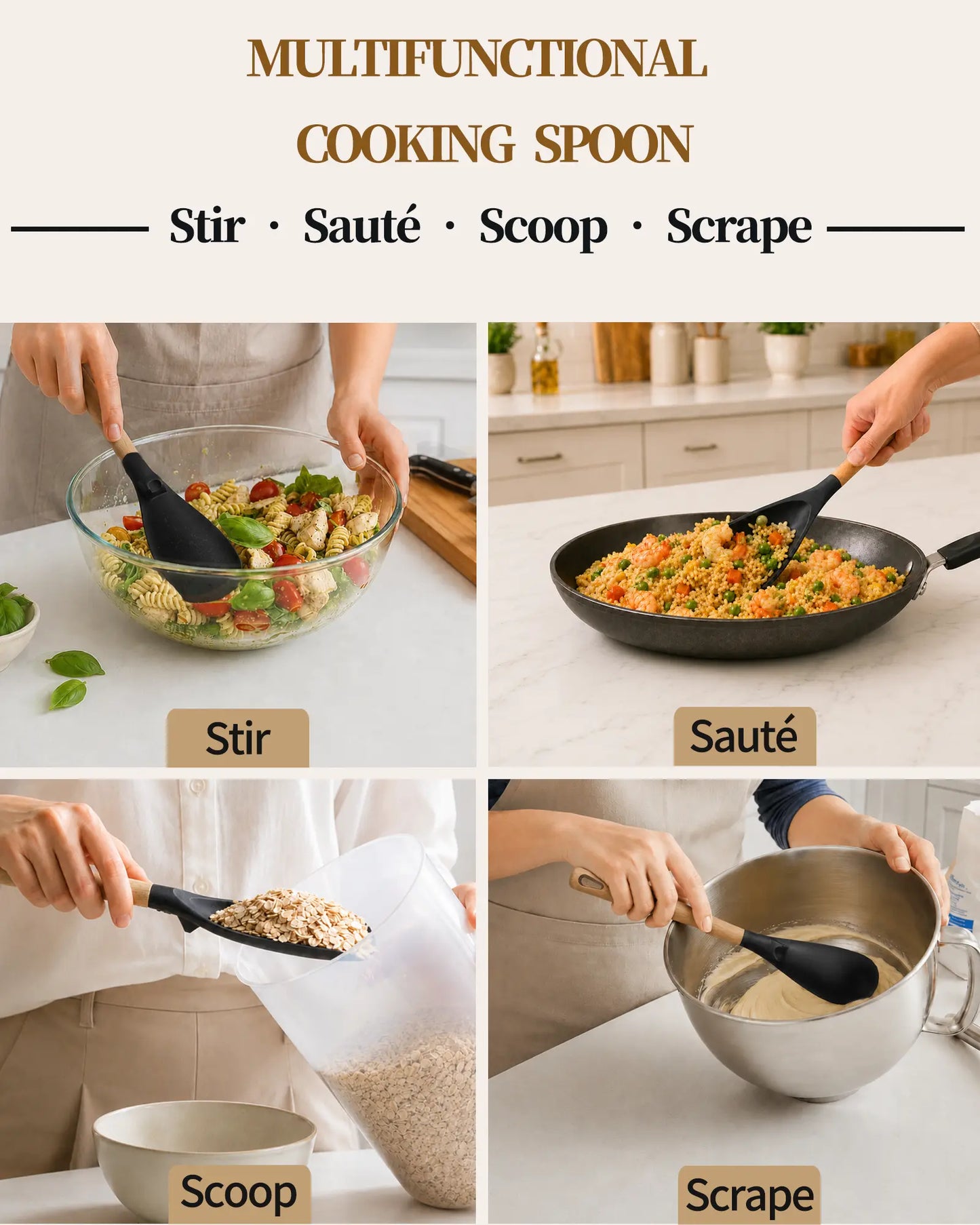 2-Pc Silicone Spatula Spoon Set
